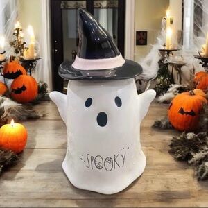 NEW Rae Dunn HTF Super Cute ‘SPOOKY’ Ghost Canister